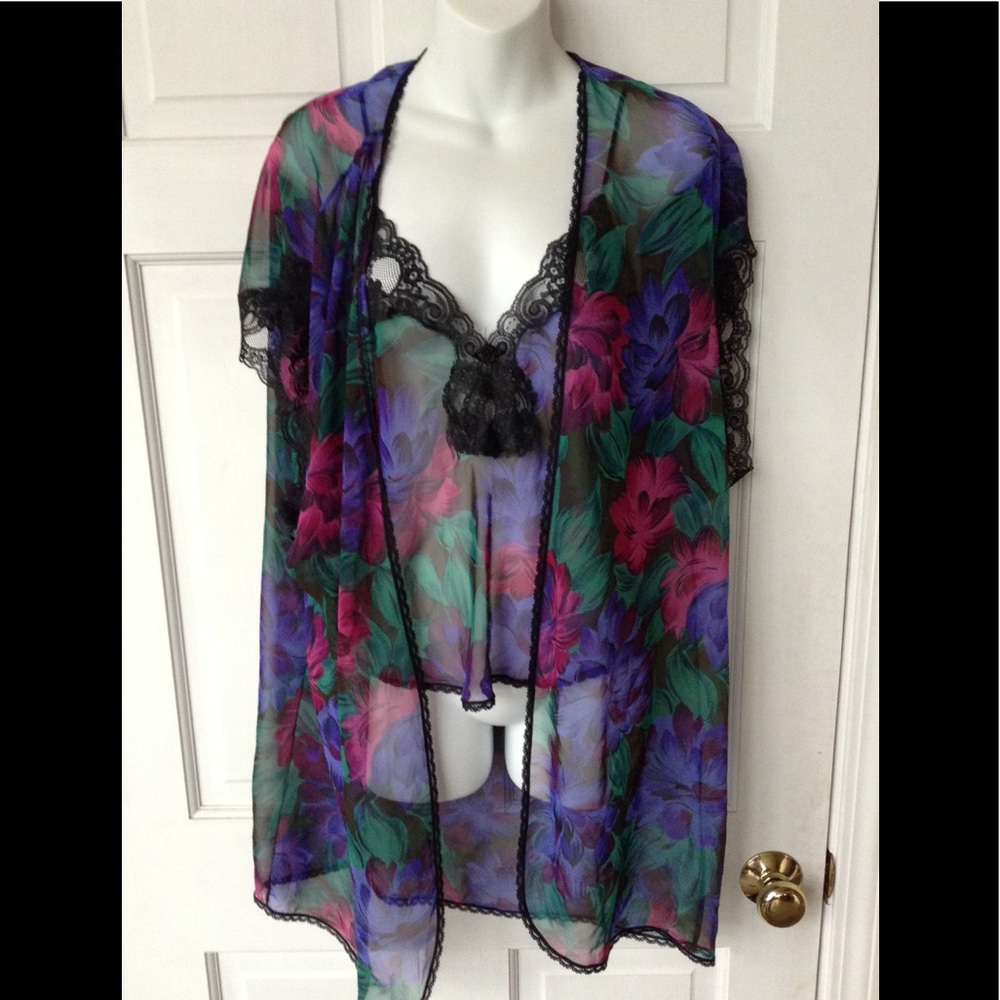 Deena 2 piece Robe and Top Set Lingerie